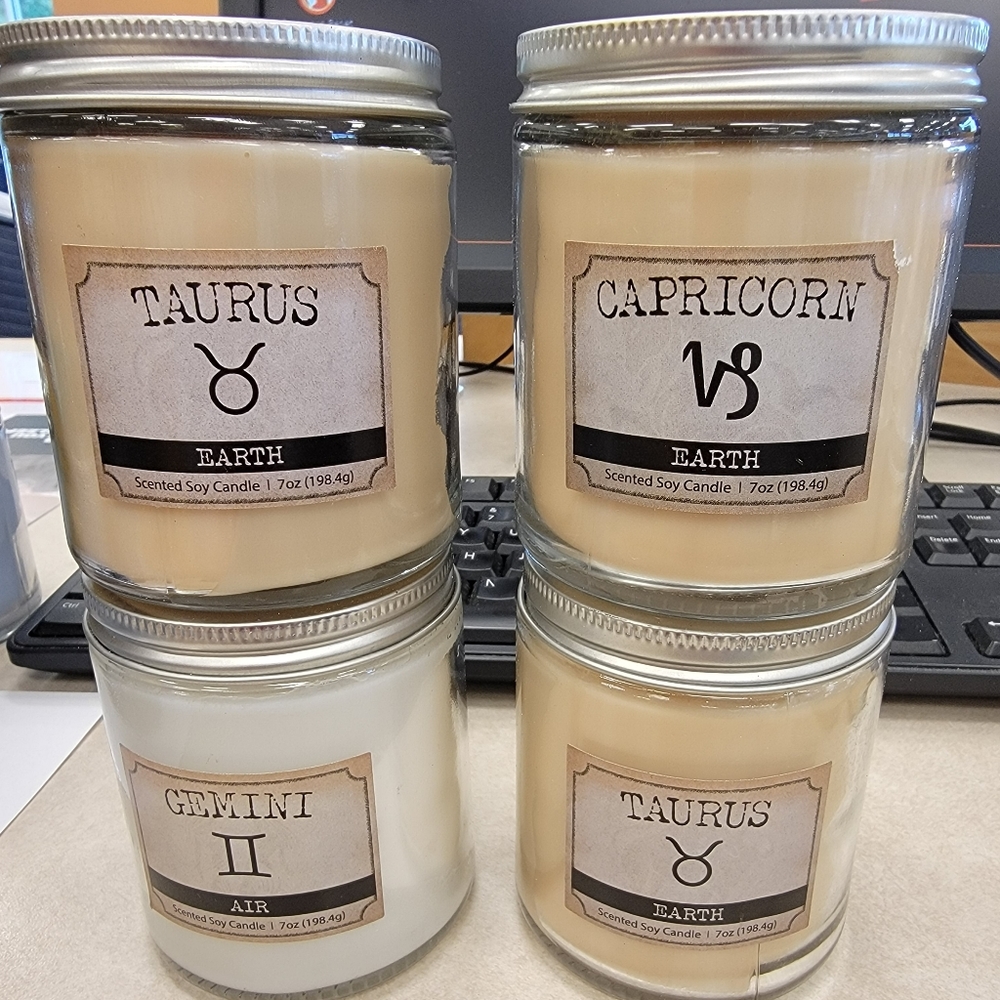4 Soy Candles 3 vanilla scented 1 clean linen